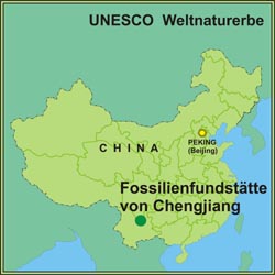 Chengjiang-Faunengemeinschaft Fossilienfundstätte