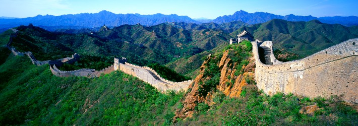 Die große Mauer, das wohl bekannteste Wahrzeichen Chinas.