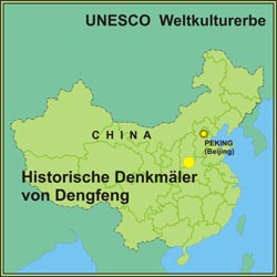 Historische Denkmäler von Dengfeng Dengfeng Karte