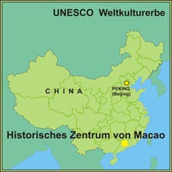 Historisches Zentrum von Macao Macao Karte