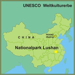 Nationalpark Lushan Lushan Karte
