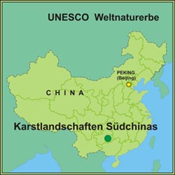 Karstlandschaften in Südchina Karstlandschaften Karte